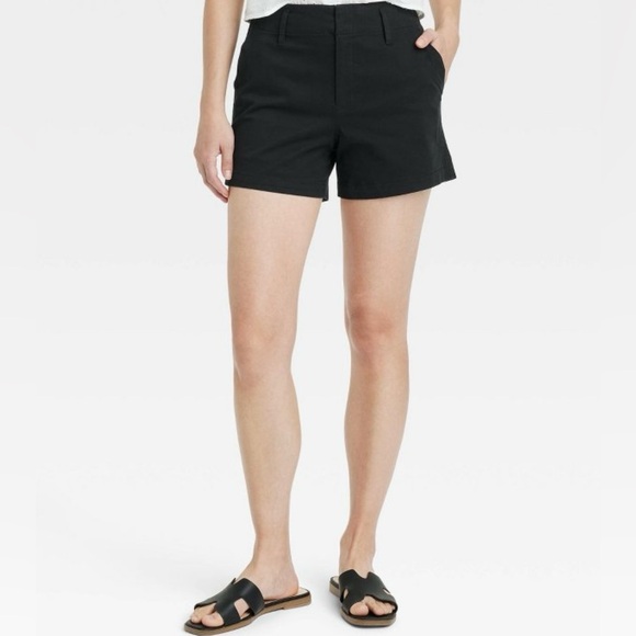 New Ladies Target A New Day Black Every Day Chino Pants (Size 10) - Picture 2 of 5